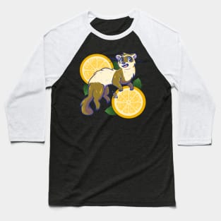 Orange Ferret Splash Baseball T-Shirt